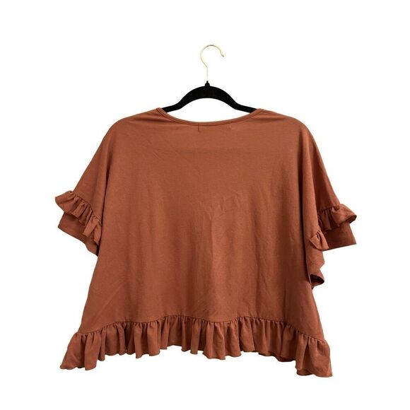 Bishop + Young ruffle sleeve top size M - Picture 2 of 6